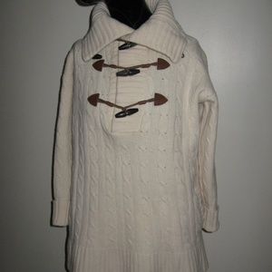 RALPH LAUREN Ivory Wool Cashmere Blend Sweater
